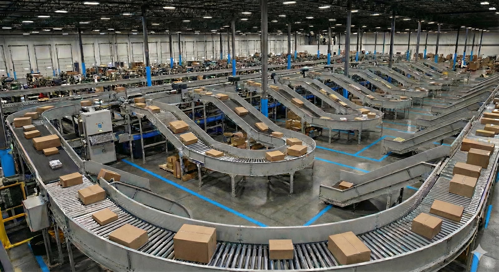 Secteur logistique convoyeur